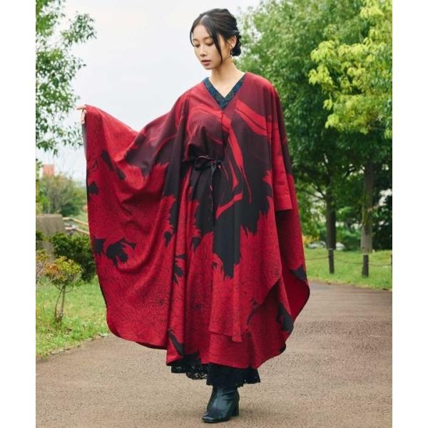 【カヤ】花墨長羽織