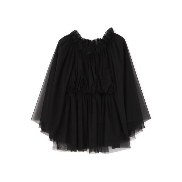 ＜明日香さんコラボ＞チュールスリーブフレアブラウス　26SS