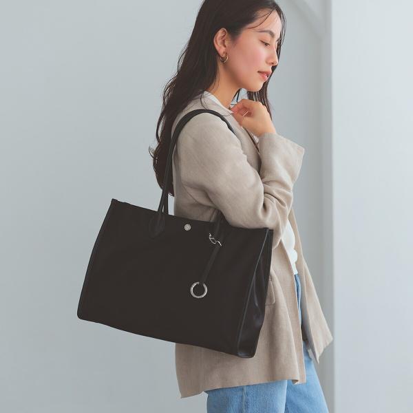 【Breath TOPKAPI】PRIM ナイロン スクエア チャーム付 トートバッグ A4/軽量