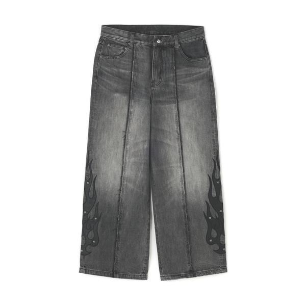 SUPPLIER／サプライヤー／Fire Tribal Leather Patch Baggy De