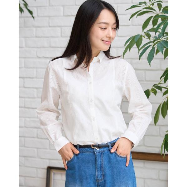 綿麻切替シャツ