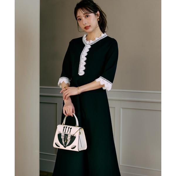 《M Maglie le cassetto×冨張愛》愛されクラシカル“Lace”ニットワンピース｜