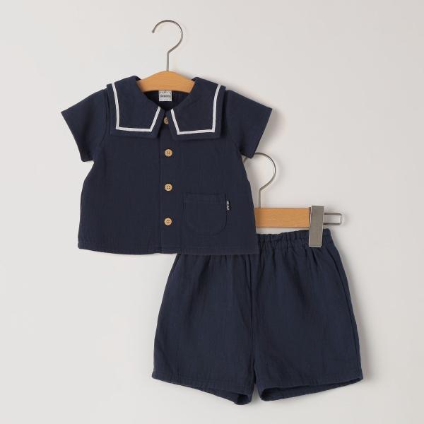 SHIPS KIDS:70〜80cm / セーラー セットアップ
