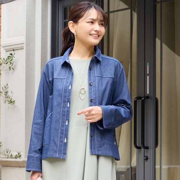 【洗える】デニムライクジャケット
