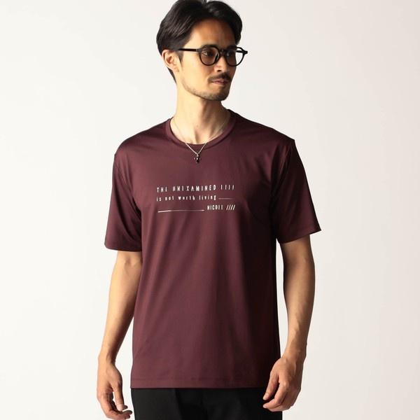 メタルジェルプリントクルーネックＴシャツ