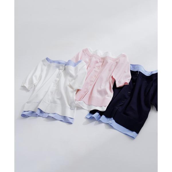 シャツドッキングボートネックニット