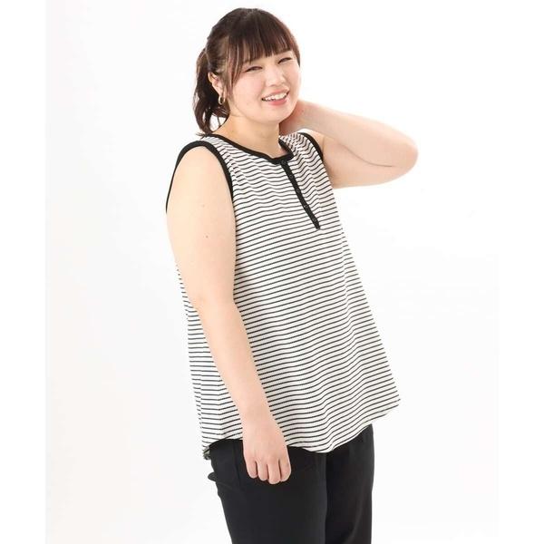 【大きいサイズ】ヘンリーネックタンクトップ