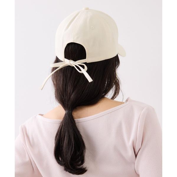【定番人気】バックリボンツイルキャップ