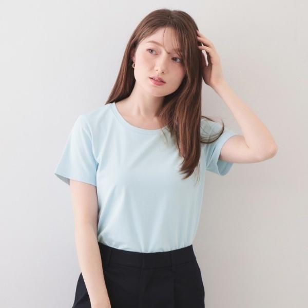 【UVケア／接触冷感／吸水速乾】薄手なのに透けにくい！ベーシックTシャツ《洗濯機OK／S〜3L／6c...