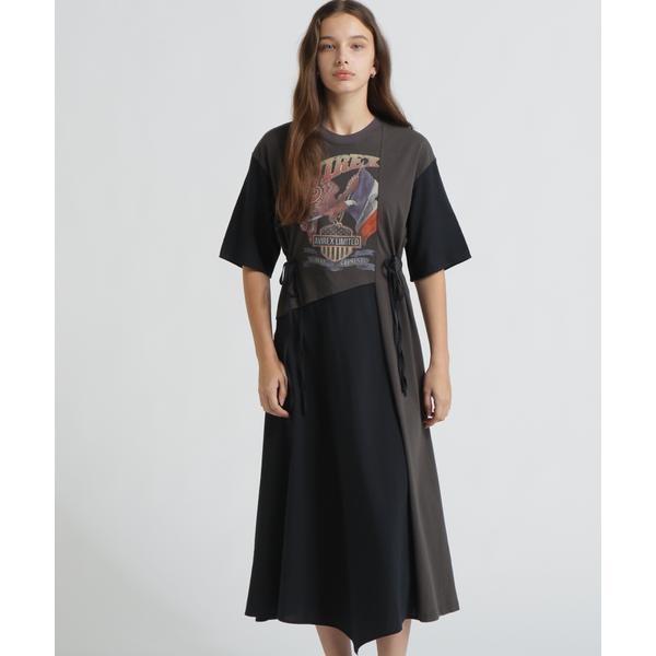 《直営店限定》REMAKE‐STYLE DRESS WITH EAGLE PRINT
