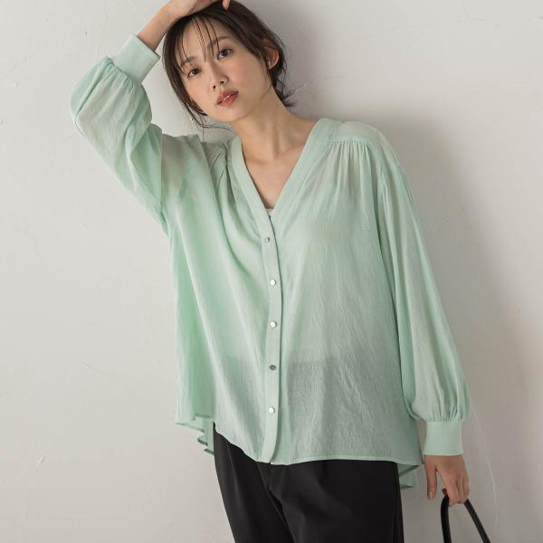 TR強撚気流染めカーディガン