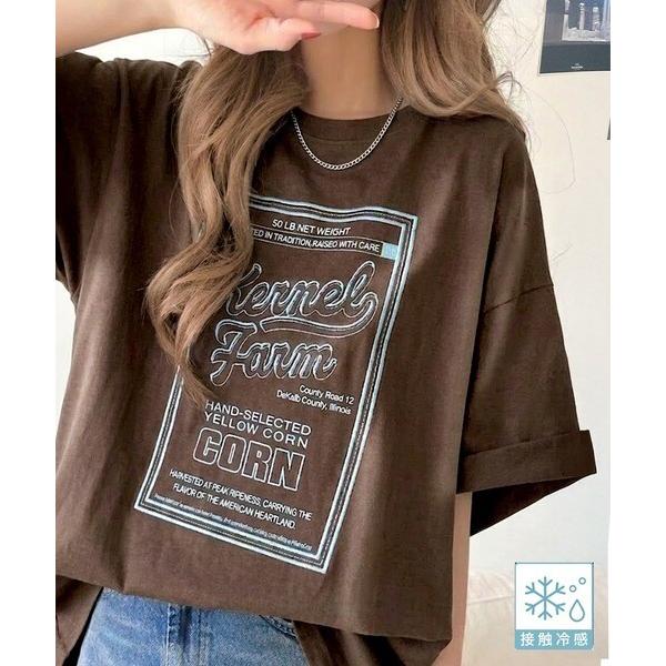 【接触冷感】《JaVa ジャバコラボ》前後2wayパッケージロゴ風刺繍ビッグTEE（半袖）