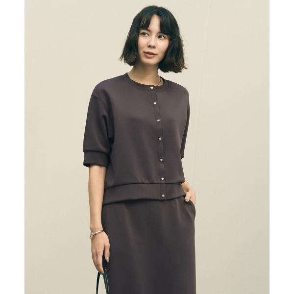 【VERY掲載】BEAUTY FORM JERSEY light スナップカーディガン