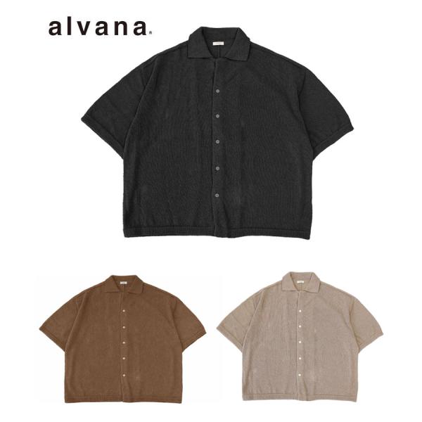 WASHI OPEN COLLAR SHIRTS KNIT / 3カラー [ALV-90184]