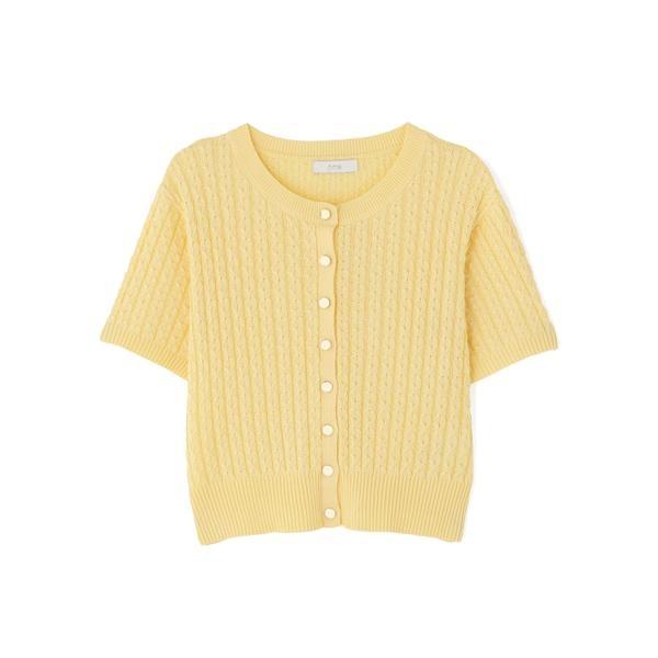 〈a／mie〉シルク混サマーケーブルニット