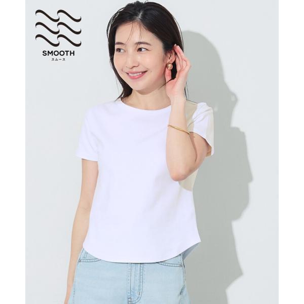 シルキースムースラウンド半袖Tシャツ 全2色