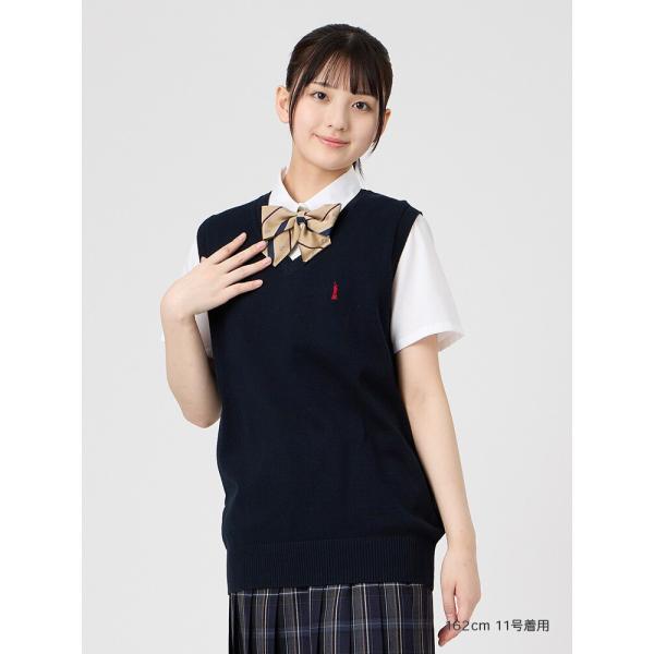 綿ベスト〈12G/COOLMAX〉【スクール】【学生】【通学】【学校】【薄め】