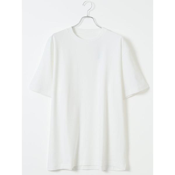 【大きいサイズ】gim ストレッチ 接触冷感 シルケットスムース スロープネック 半袖 Tシャツ