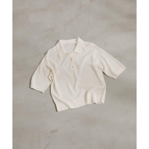 Acetate Mix Collared Knit