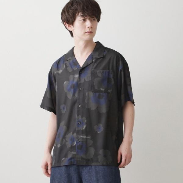 【洗える】ボタニカル柄プリントシャツ