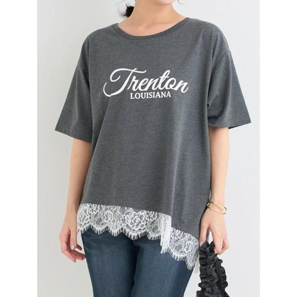 イレヘムレースロゴプリントTシャツ