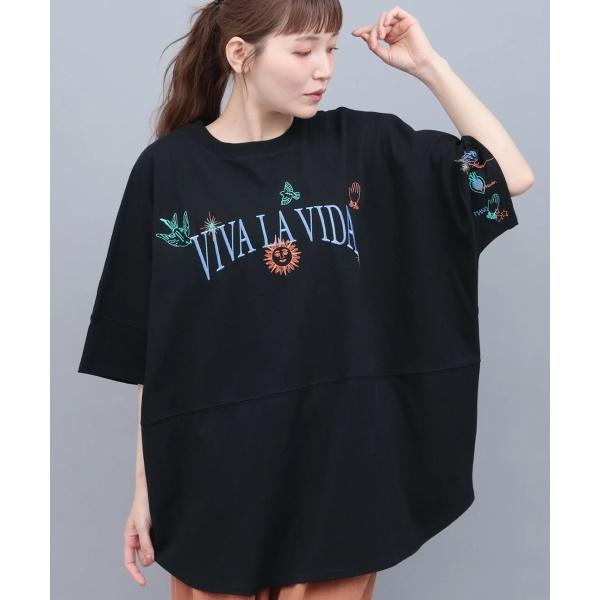 ミラグロ刺繍チュニックTシャツ