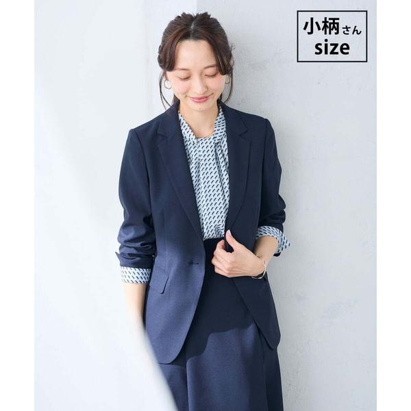 【低身長サイズ】サマーストレッチテーラードジャケット【接触冷感/イージーケア/UVカット/吸水速乾】