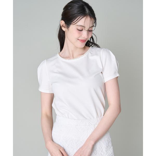 衿パールコンパクトTシャツ