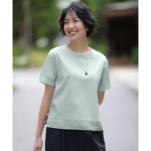 【シーンレスに活躍】コットンスムース シアーデザイン カットソー
