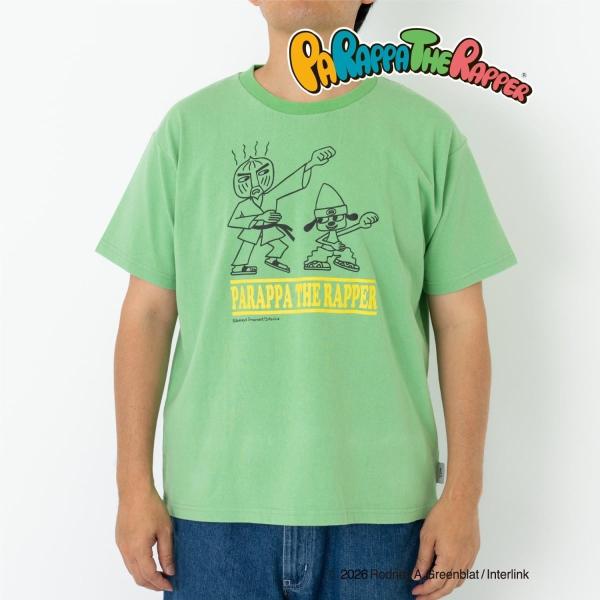 【親子リンク】【パラッパラッパー】【DAD】カラーワイド配色ロゴ半袖Tシャツ