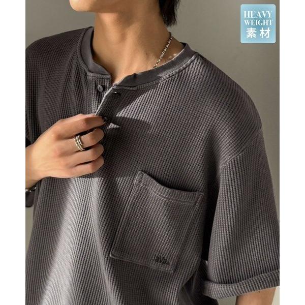 《JaVaジャバコラボ》「古着っぽい」がちょうどいい。胸ポケット付きヘンリーネックTシャツ