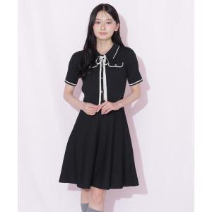 配色ラインニットミニワンピースの詳細画像5