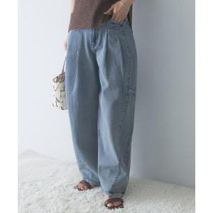 ELENDEEK　PANEL TUK DENIM WIDE PANTS