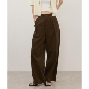 【WEB限定】ライトコールワイドタックパンツ