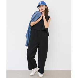 【西山茉希様着用】ノースリーブオールインワン 全2色 / 接触冷感・シワになりにくい