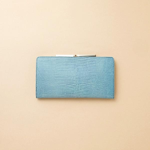 【TVドラマ使用】イタリアンレザー・リザード型押し・がま口長財布 LUCIA[ルチア]