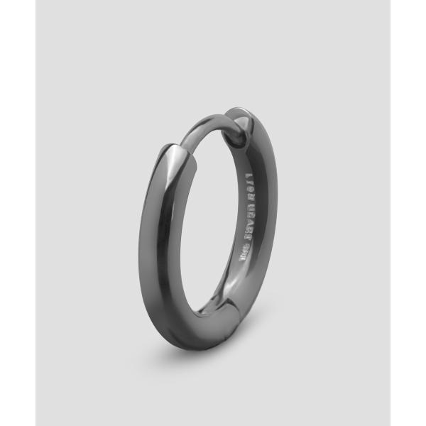 【限定展開】LH-1 プレーンフープピアスMサイズ/ブラック/サージカルステンレス金属アレルギー対応