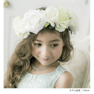 結婚式フラワーガール用大きなバラのフラワーティアラの詳細画像4