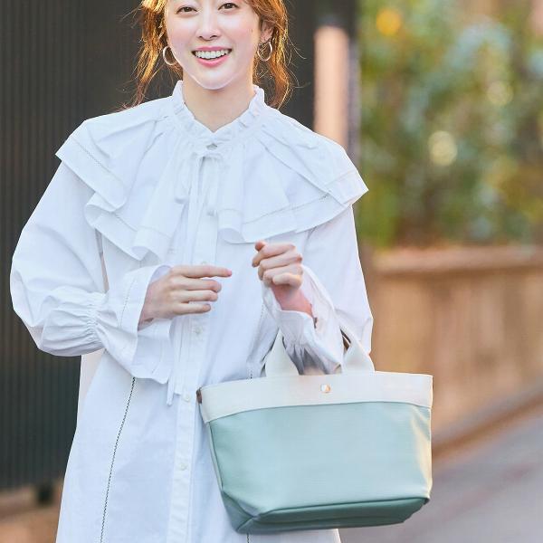 【VERY 10月号掲載】リプルネオレザー・ミニトートバッグ【雨 キズ にも強い】