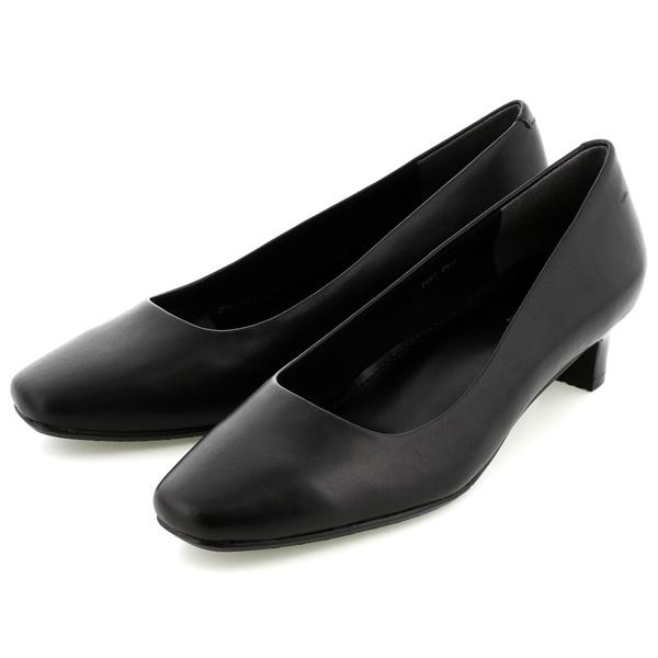 スクエアトゥプレーンパンプス