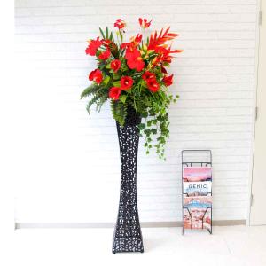 造花アレンジメント 高さ50cm / フラワー アレンジ 開店祝い 祝い花