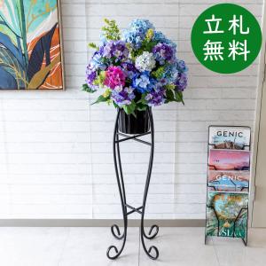 造花アレンジメント 高さ40cm プラスチック合成樹脂鉢 / フラワー