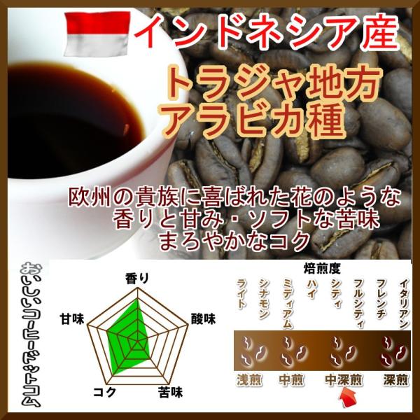 コーヒー豆 インドネシア産 トラジャ アラビカ種 コーヒー 中煎 500g 珈琲豆 珈琲 50杯分