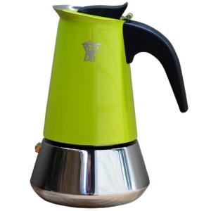 Pezzetti ペゼッティ 直火式コーヒーメーカー ステンレスライムグリーン4cup ラッピング不可商品