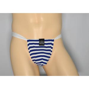 黒猫ニット　ボーダー109　青白　男性用下着　サポーターパンツ