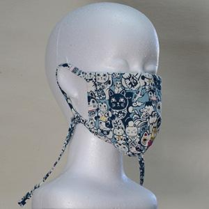 夏マスク　冷えマスク　幸せになりマスク　洗える冷感布製マスク｜四谷鬼丸