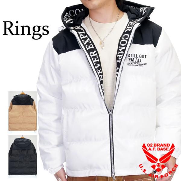 アウトレットセール!!リングス ルーズサイズ テープライン 中綿ブルゾン ジャケット メンズ 新作2...
