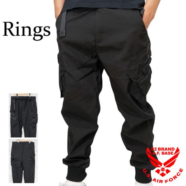 アウトレットセール!!リングス 斜めポケット サイバーカーゴパンツ ルーズサイズ メンズ 新作202...