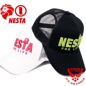 アウトレットセール!!ネスタブランド 3Dネオンロゴ刺繍 メッシュキャップ 帽子 メンズ 新作2023年モデル NESTA BRAND 232nb8704｜02brand