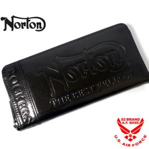 ノートン ロゴエンボス ラウンド型 本革 ロングウォレット 財布 メンズ 新作2024年モデル NORTON 242n8200｜02brand